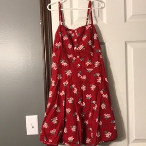 Red Flower Hollister Dress